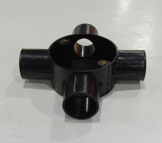 METSEC PP JUNCTION BOX 25MM 4-WAY BLACK