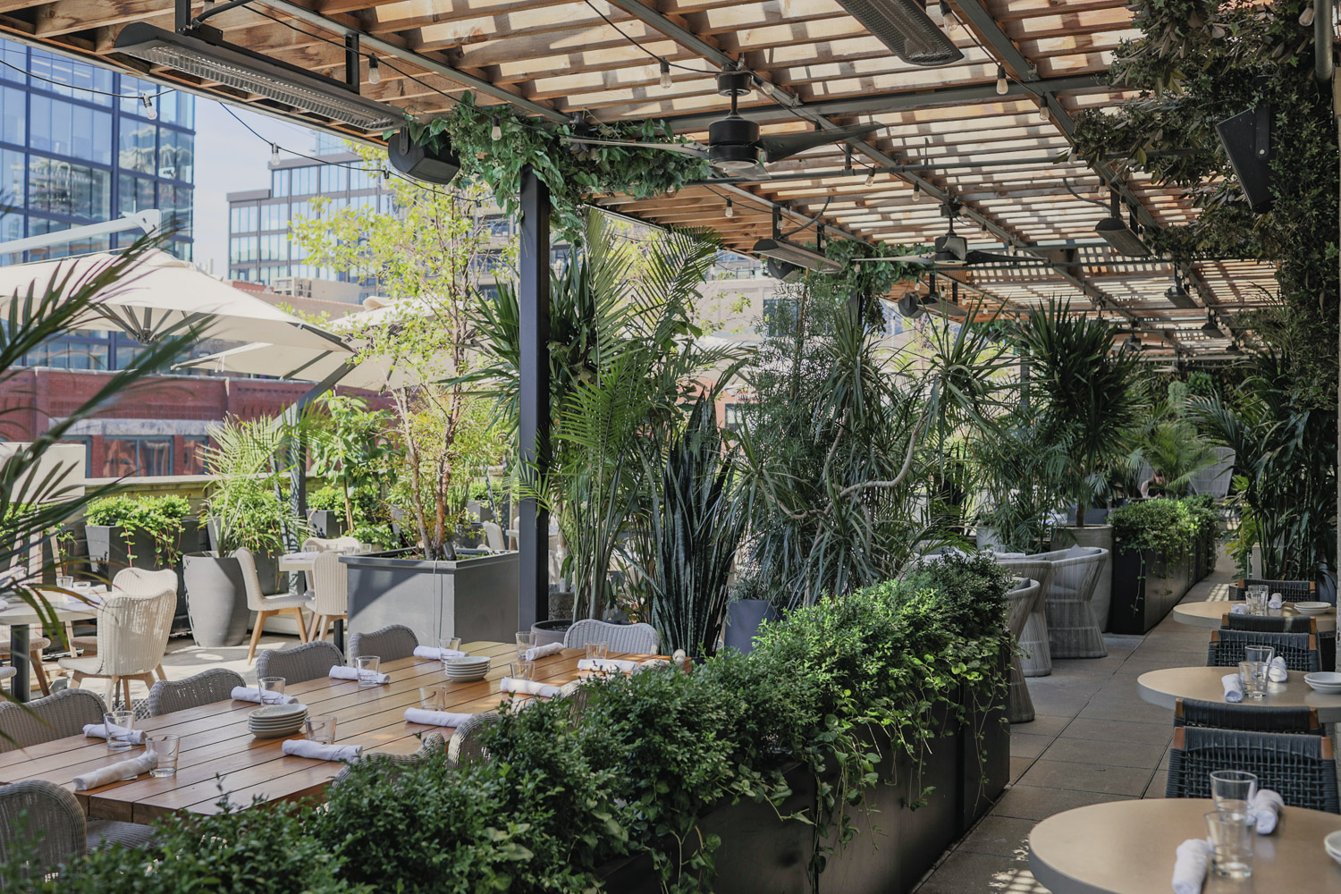 Photo of the Aba Chicago rooftop
