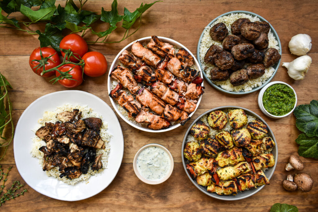 photo of a catering spread