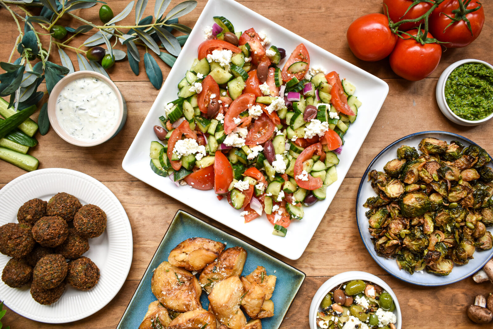 Photo of a catering spread