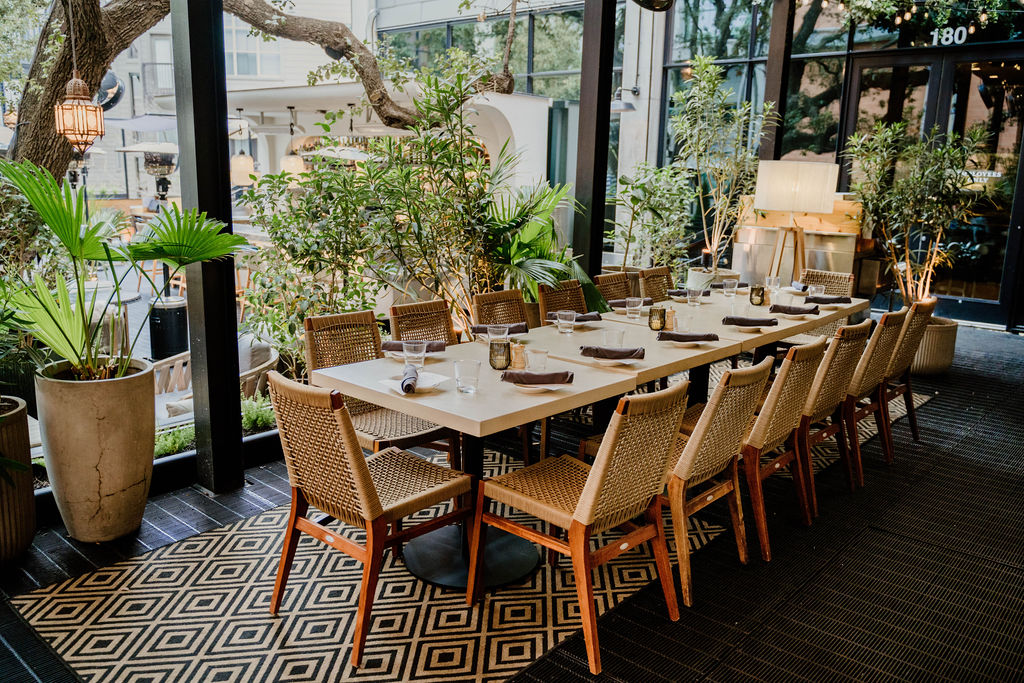 Group Dining Table at Aba Austin 