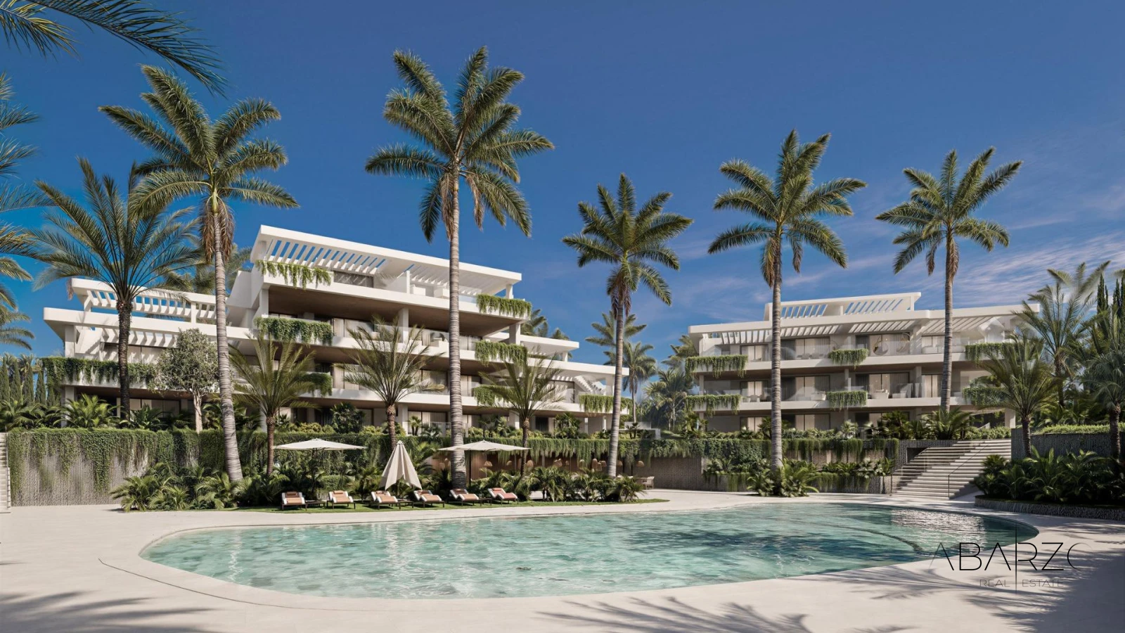 Luxury New Build Apartments in Estepona 400m from the Beach with Resort Amenities — luxury property for sale in New Golden Mile, Estepona