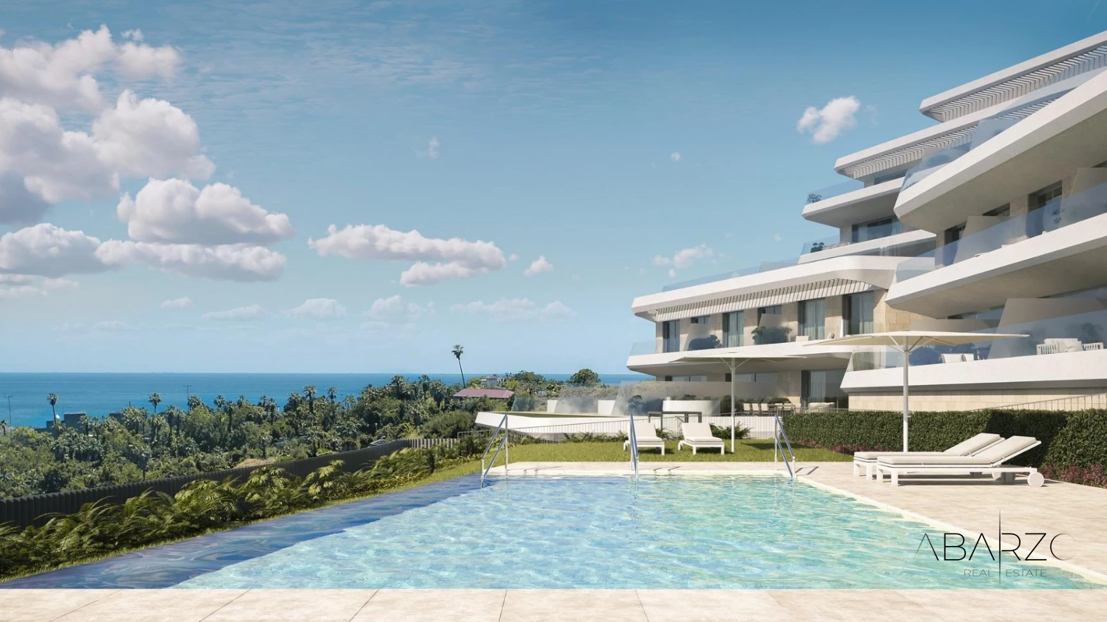 New Build Apartments with Sea Views in Selwo, Estepona with Pool and Social Club — luxury property for sale in New Golden Mile, Estepona