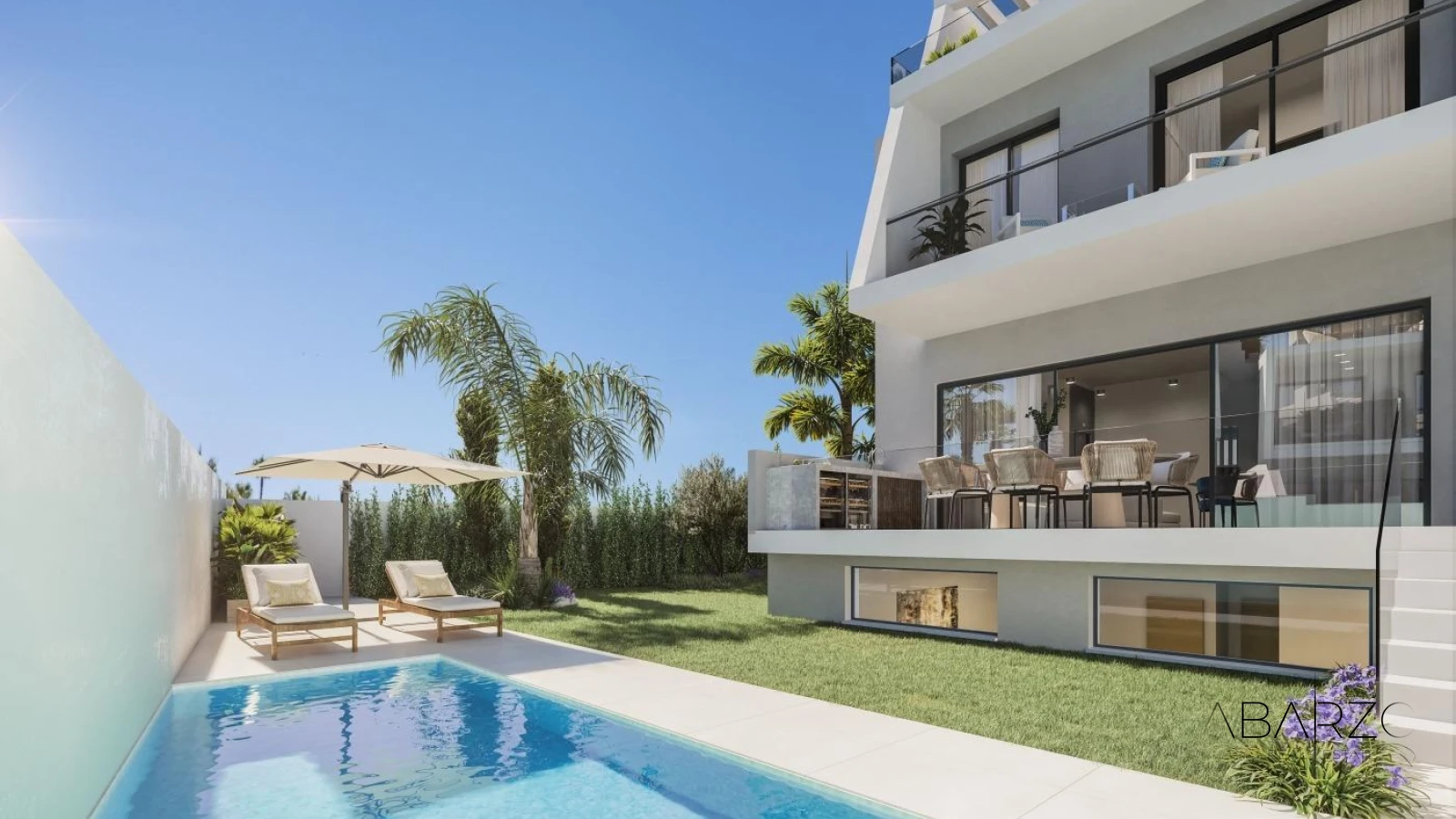 Exclusive New Build Townhouses and Villas in Los Flamingos, Estepona with Private Pool — luxury property for sale in New Golden Mile, Estepona