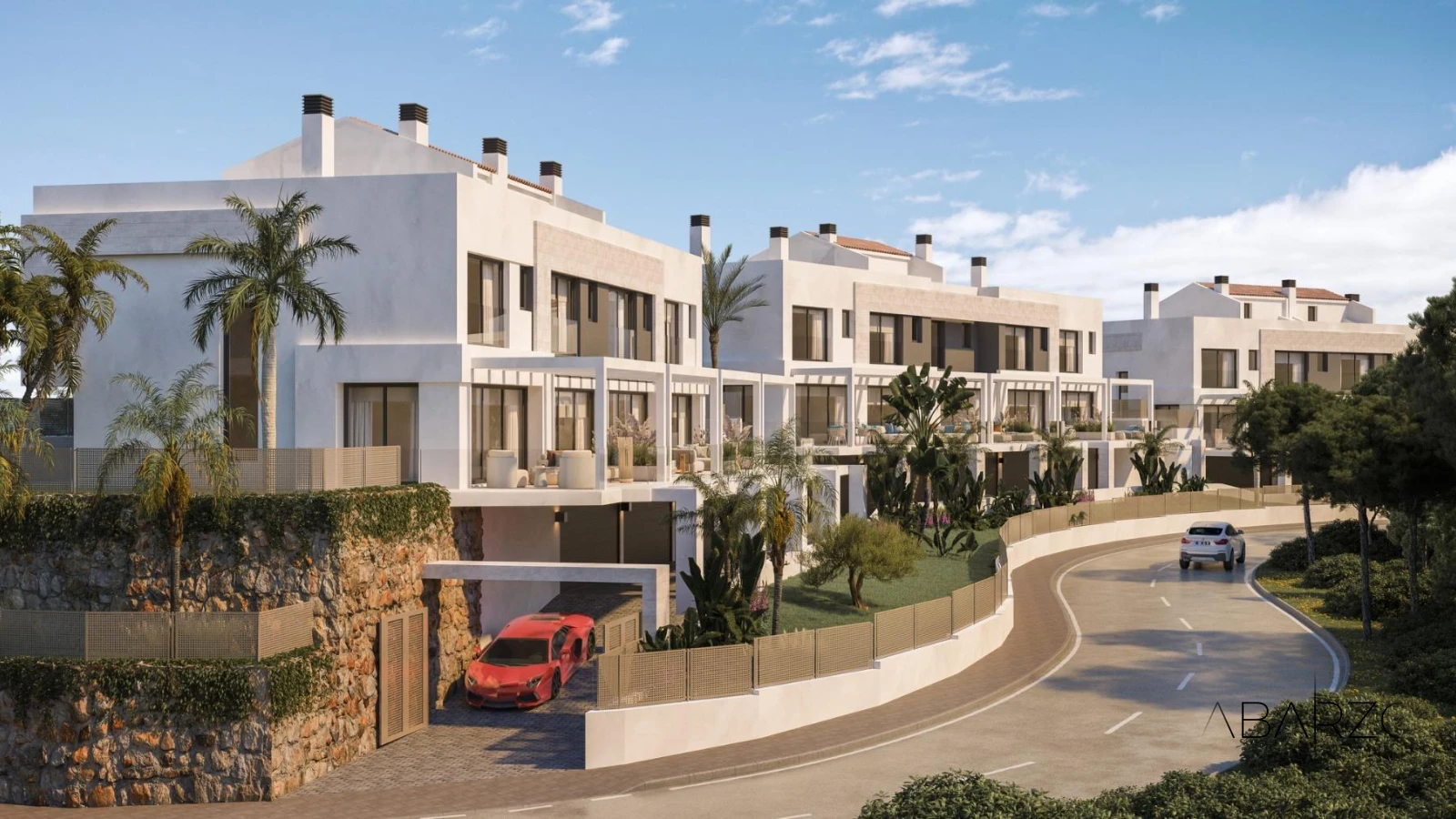 New Build Townhouses with Sea Views near Miraflores Golf in Calahonda — luxury property for sale in Riviera Del Sol, Mijas