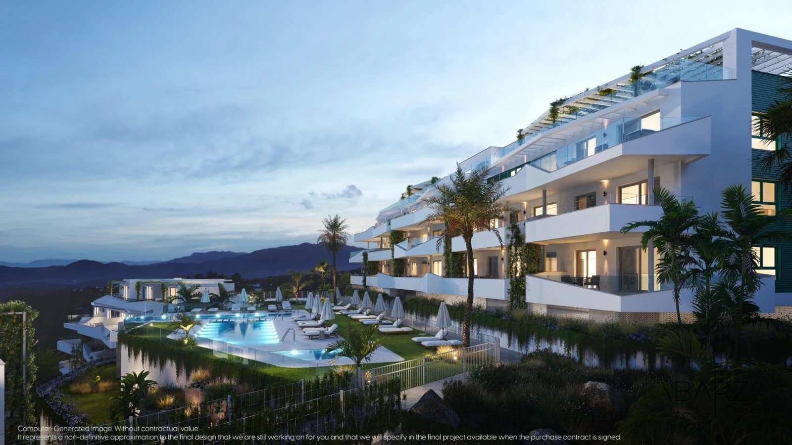 New Build Residential Complex in Mijas with Infinity Pool and Mountain Views — luxury property for sale in Mijas