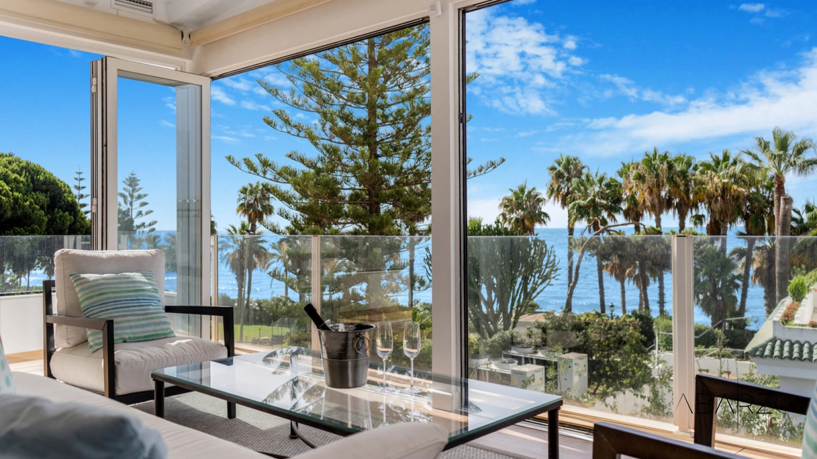Frontline Beach Four-Bedroom End Townhouse in Marbella Golden Mile with Sea Views — luxury property for sale in Golden Mile, Marbella