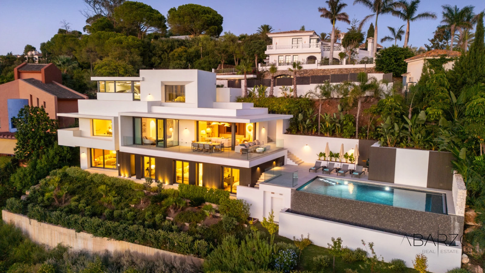 Villa Colina Contemporary Villa in El Rosario with Panoramic Sea and Golf Views — luxury property for sale in Marbella East, Marbella