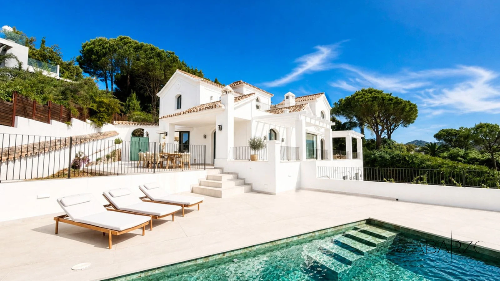 Silence and Sea: Andalusian Villa in Benahavís with Private Pool and Scenic Views — luxury property for sale in El Madroñal, Benahavís