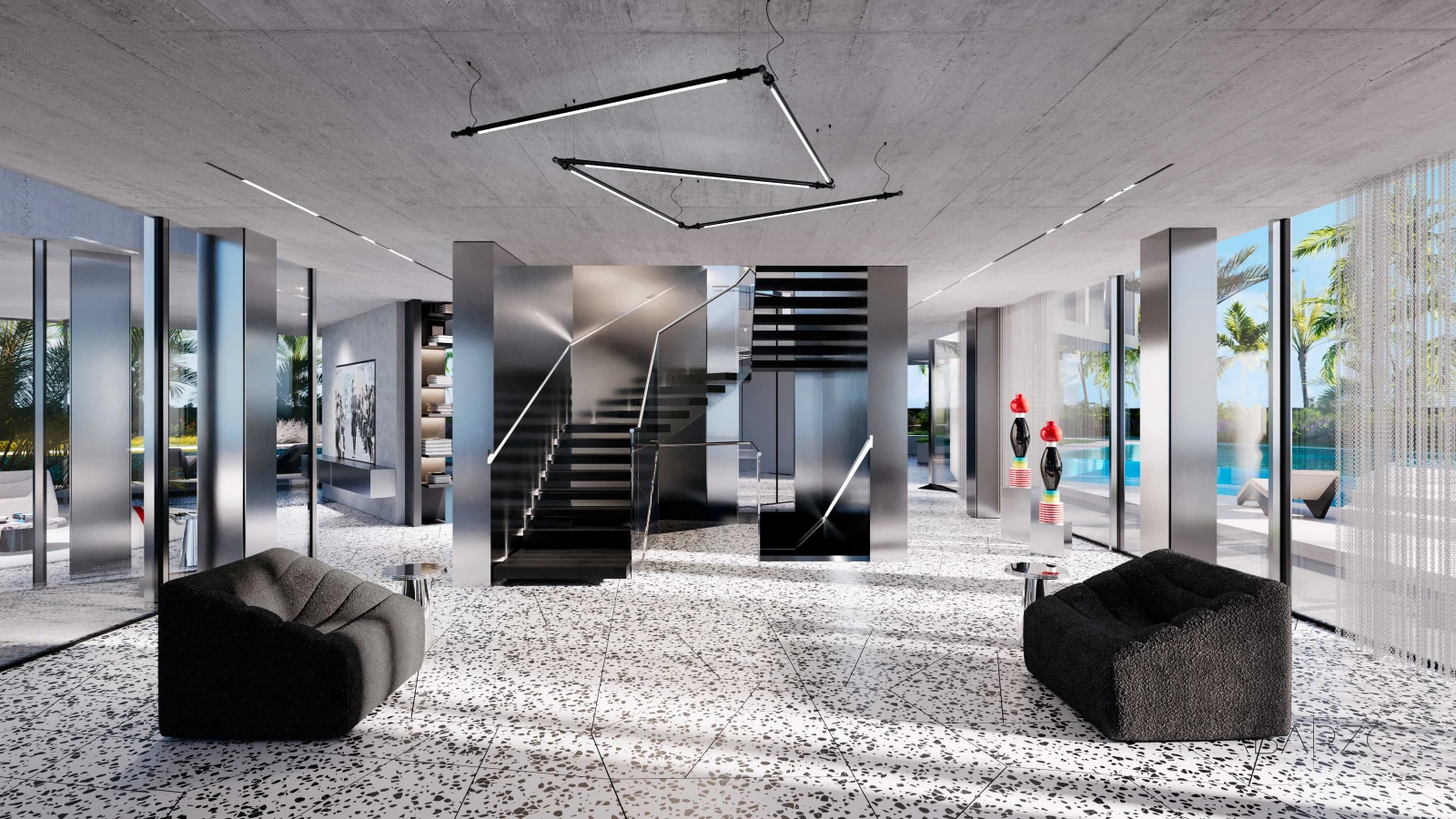 Villas en la Milla de Oro de Marbella con diseño arquitectónico de Karl Lagerfeld — interior, Golden Mile, Marbella (3 of 11)