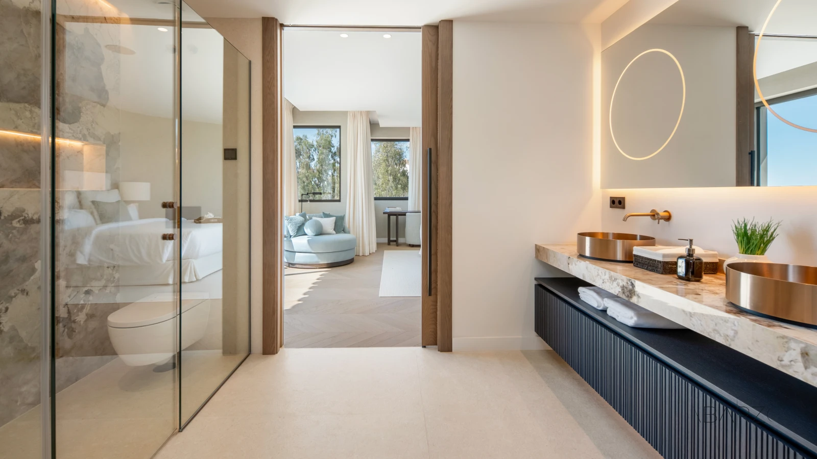 Villa de lujo en Benahavis con piscina cubierta y vistas al mar — interior, La Quinta, Benahavís (54 of 122)
