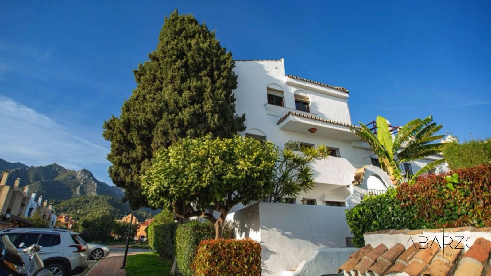 Semi-Detached Corner House with Sea & Mountain Views in Las Cancelas, Marbella — luxury property for sale in Marbella Centro, Marbella