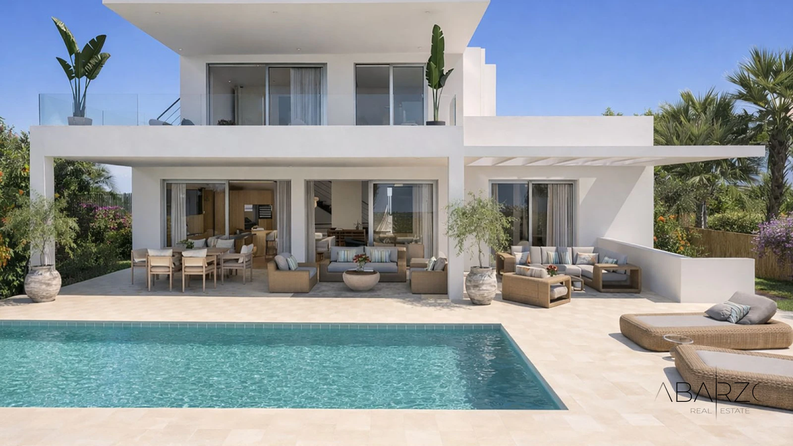Современная вилла в Сан-Педро-Алькантара с бассейном и панорамным видом — luxury property for sale in Guadalmina Baja, San Pedro de Alcántara