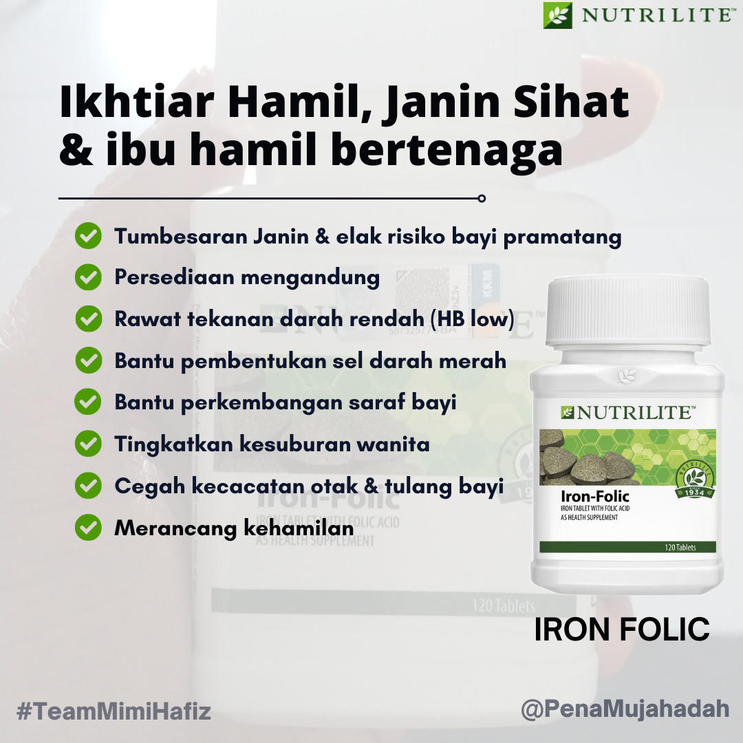 Iron folic - Rancang hamil, Janin sihat