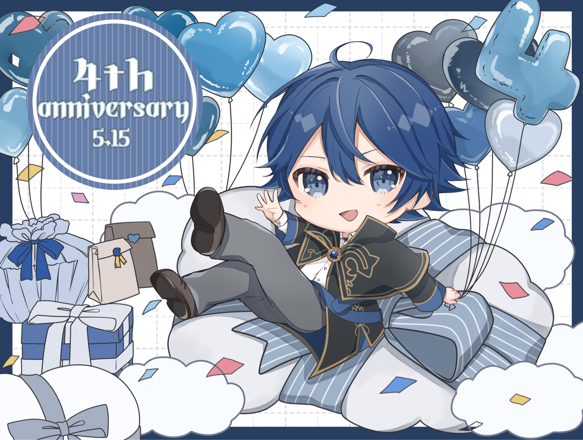 ししがみ様_活動4周年イラスト