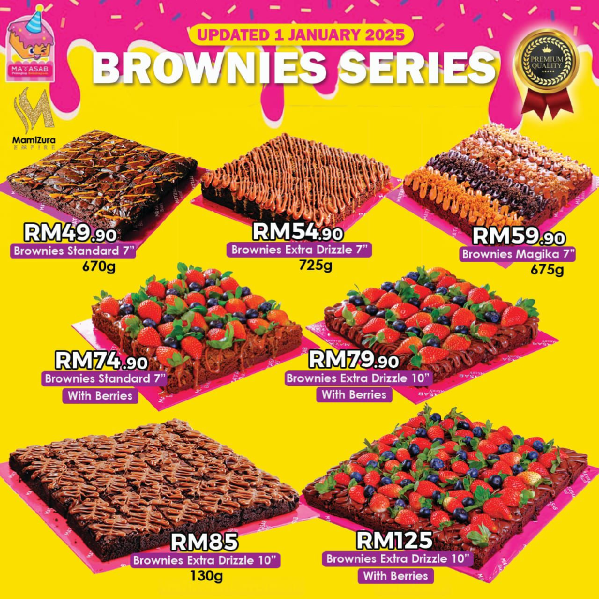 Selection of Brownies 7" & 10"/Inch😍