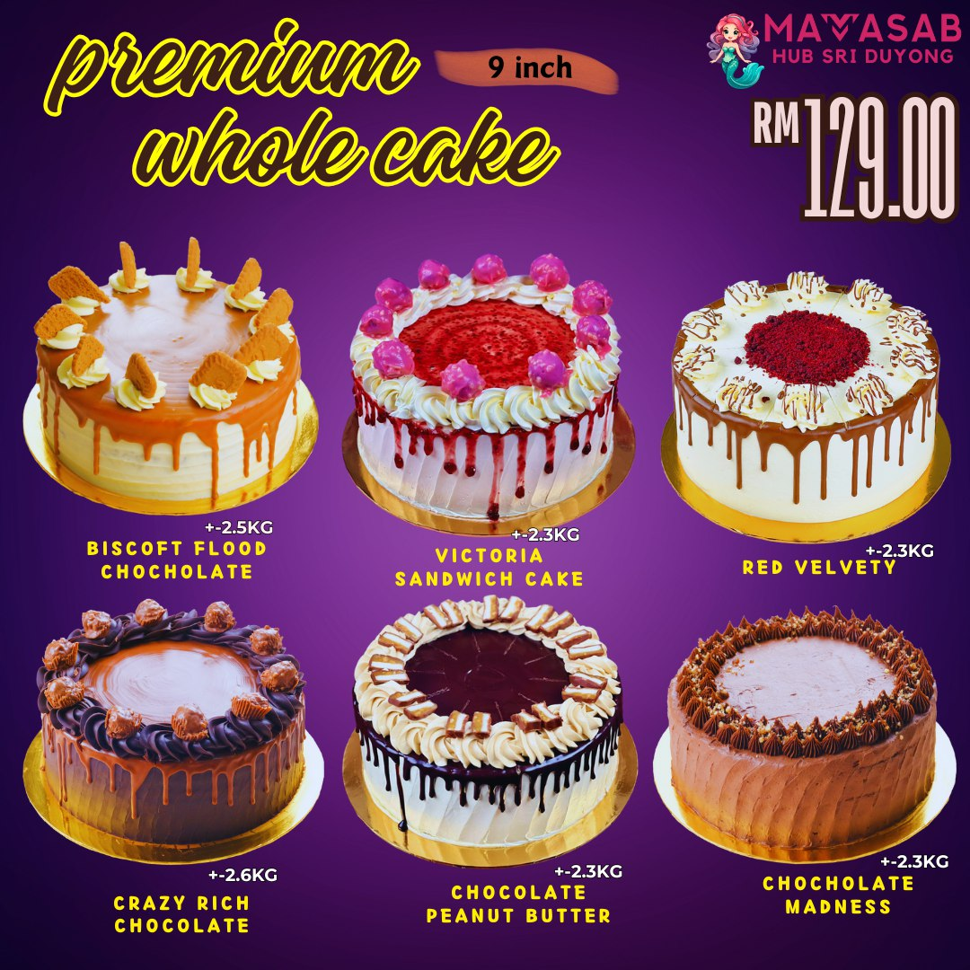 New Whole Cake 9"/Inch RM129