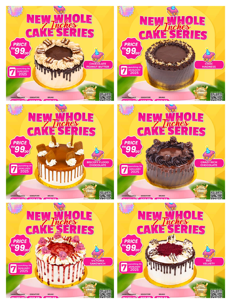 New Whole Cake 7"/Inch   RM99.00