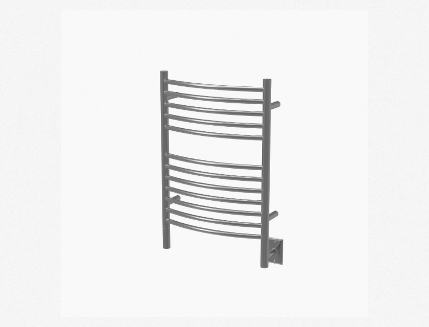 Amba Jeeves EC-20 20-Inch Hardwired Curved Stainless Steel Towel Warmer, 110V, Brushed Finish, Wall Mount