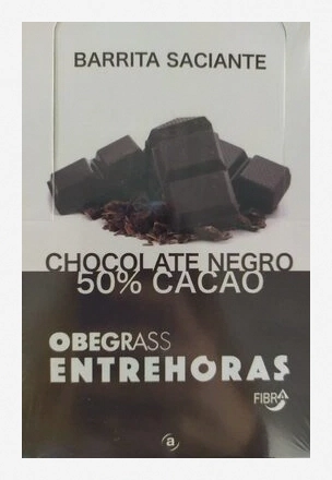 Actafarma Obegrass Barrita Entrehoras Dark Chocolate 50% Cocoa 30g – Healthy Snack Bar