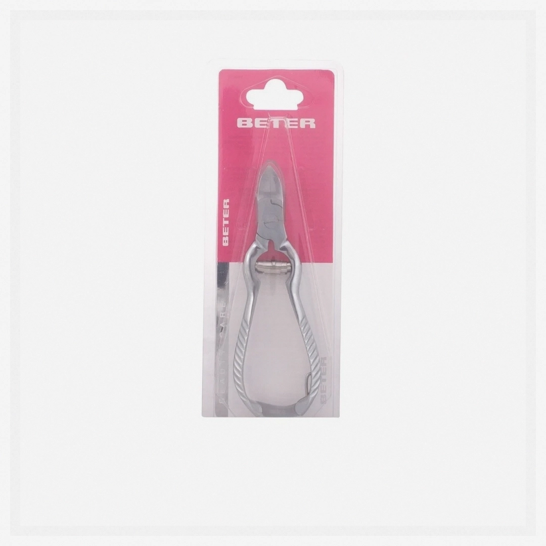 Beter Chrome Pedicure File 13.5 cm, Stainless Steel Cuticle Pusher, 1 Piece