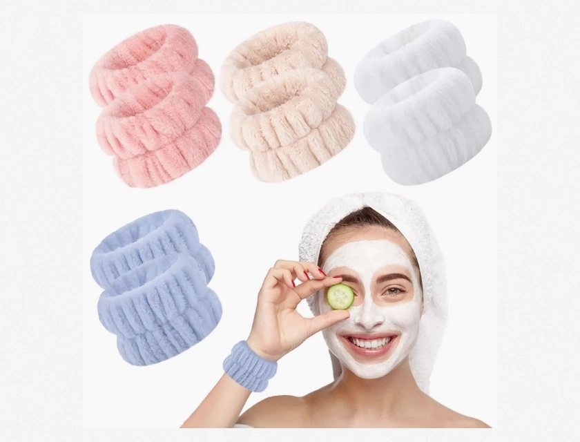 Allergy-Free Multipurpose Wrist Bands 2-Pack for Makeup Application and Face Washing