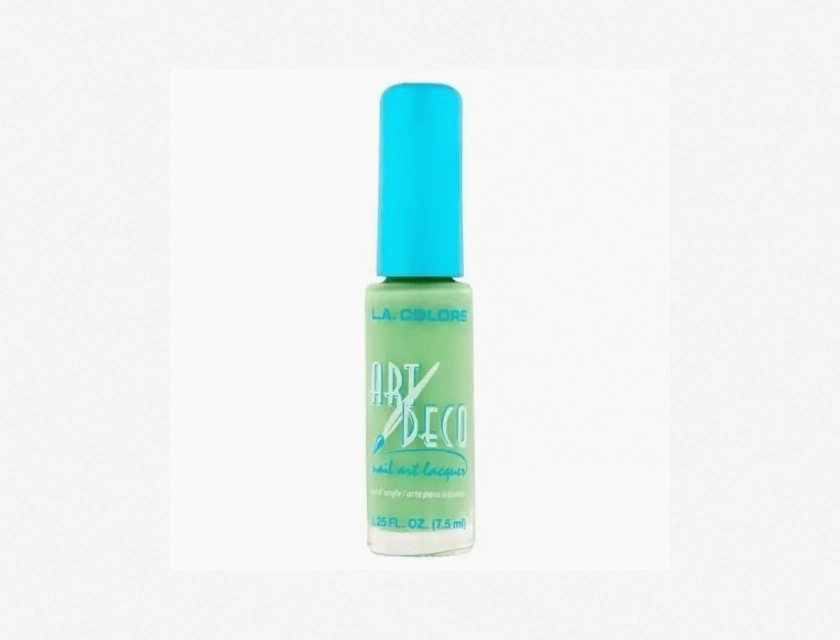 L.A. Colors Art Deco Nail Art Precision Pointed Brush Nail Polish, Limon (BNA634), 0.25 oz