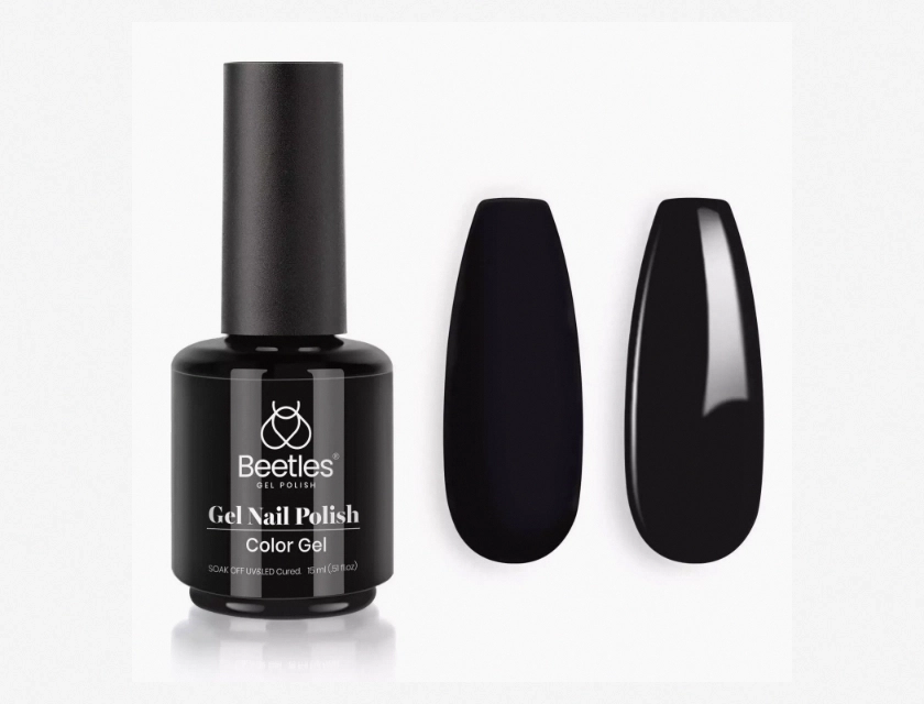 Beetles Gel Nail Polish 15ml Audrey Black Soak Off Gel Polish