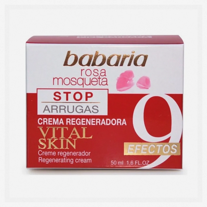 Babaria Rosa Mosqueta Vital Skin Regenerating Cream, Anti-Wrinkle, 50 ml
