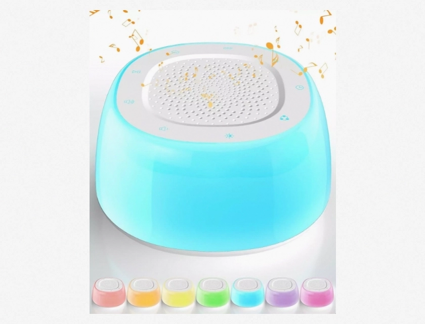 Jack & Rose White Noise Machine for Baby with Night Light, 20 Soothing Sounds, Auto Timer, Volume Control, Portable Sleep Aid for Infants and Toddlers