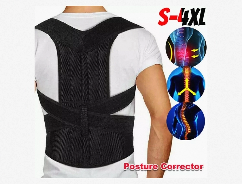 Men’s Back Support Work Brace with Lifting Suspenders for Heavy Lifting, Posture Correction, and Injury Prevention