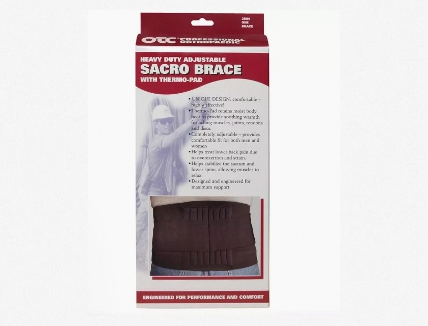 OTC Professional Orthopaedic Heavy Duty Adjustable Sacro Brace with Thermo Pad for Lower Back Pain Relief, Sciatica Support, Herniated Disc Treatment, Men and Women