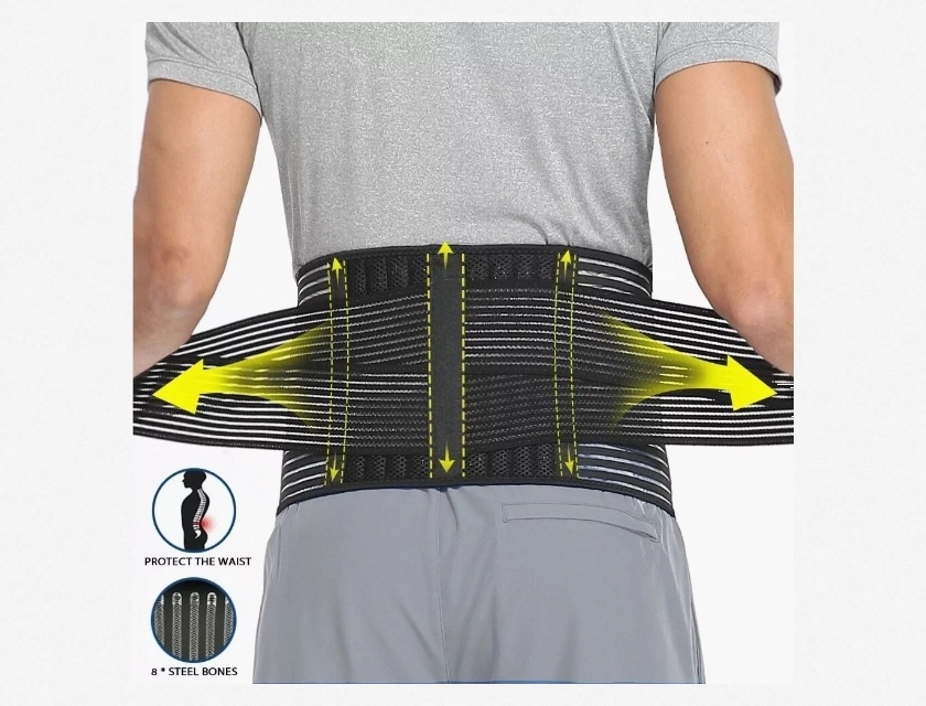 Back Support Belt for Men – Adjustable Lumbar Support for Work, Heavy Duty Pain Relief