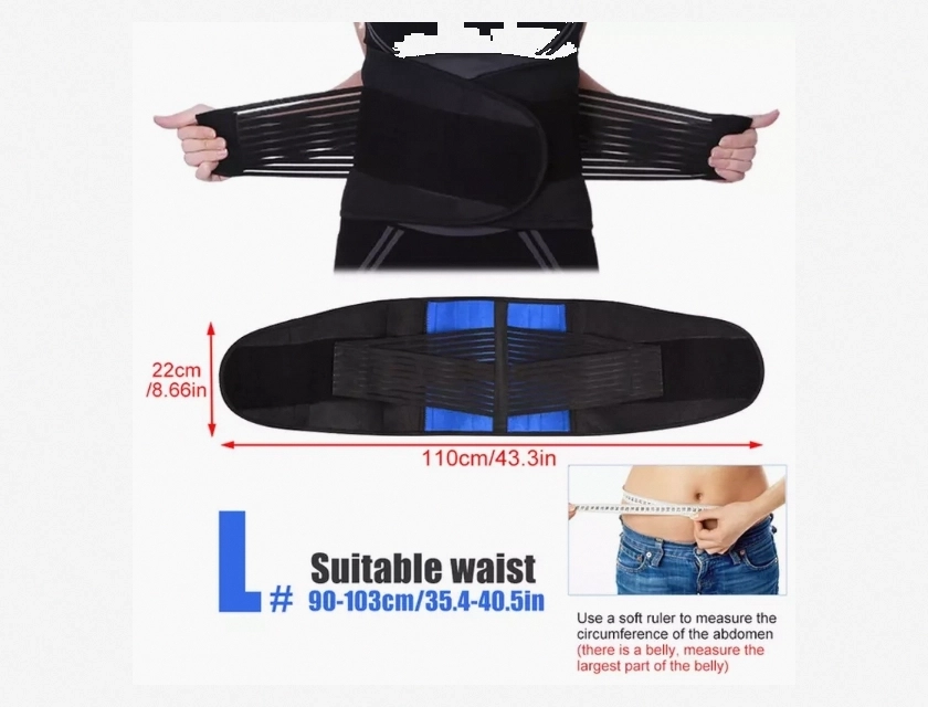 Tcare Double Pull Back Lumbar Support Belt, Waist Orthopedic Corset, Plus Spine Decompression