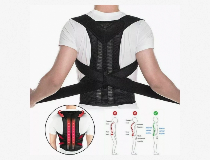 Adjustable Lower Back Support and Shoulder Brace Belt for Men and Women