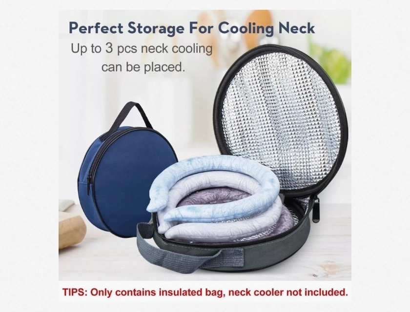 Insulated Neck Bag for Cans and Bottles, Thermal Cooler Pouch Extends Cold Retention Time, Portable Beverage Holder for Outdoor Travel