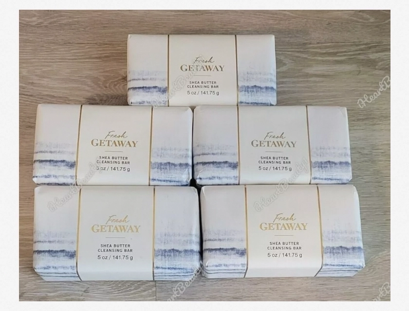 Bath & Body Works Fresh Getaway Shea Butter Cleansing Bar, 5-Pack
