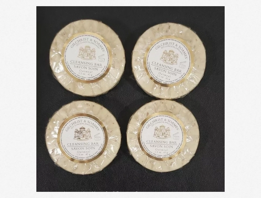 Gilchrist & Soames Oatmeal Cleansing Bar Soap, 1.5 oz, Pack of 4