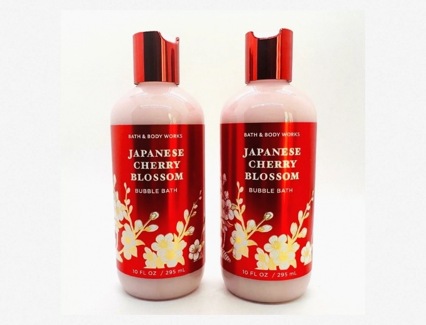 Bath & Body Works Japanese Cherry Blossom Bubble Bath, 10 fl oz (Pack of 2)