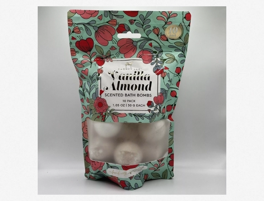 Dabney Lee Vanilla Almond Bath Bombs, 10 Count (1.05 oz Each) – Moisturizing Fizzy Bath Treats for Relaxation