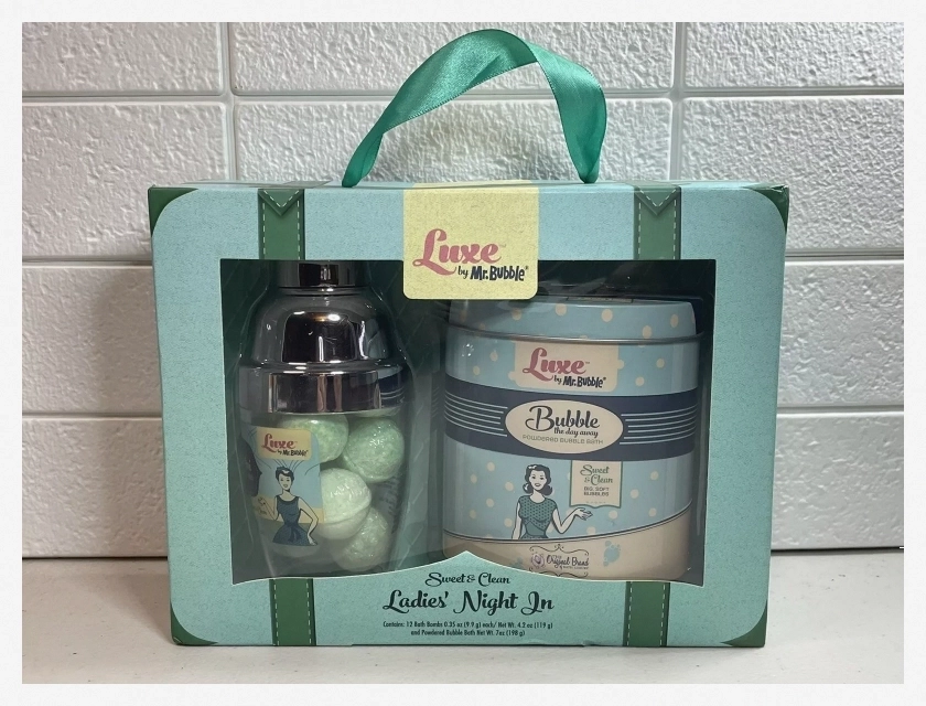 Luxe By Mr. Bubble Sweet & Clean Ladies Night In Bath Bombs and Bubble Bath Set for Women