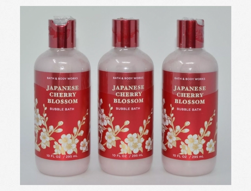 Bath & Body Works Japanese Cherry Blossom Bubble Bath, 10 oz, Pack of 3