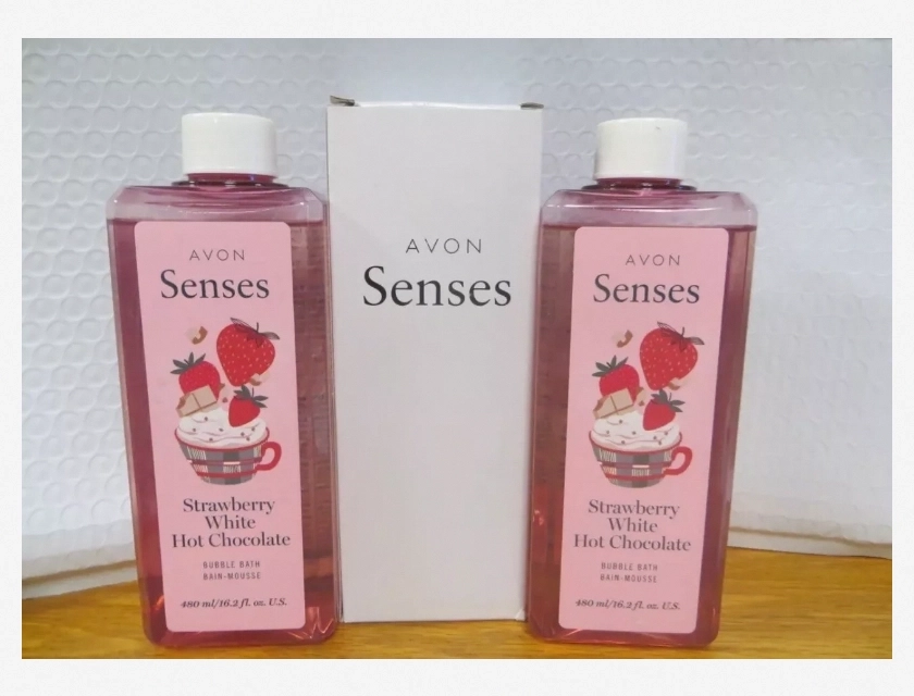 Avon Senses Strawberry White Chocolate Bubble Bath, 16.2 fl oz