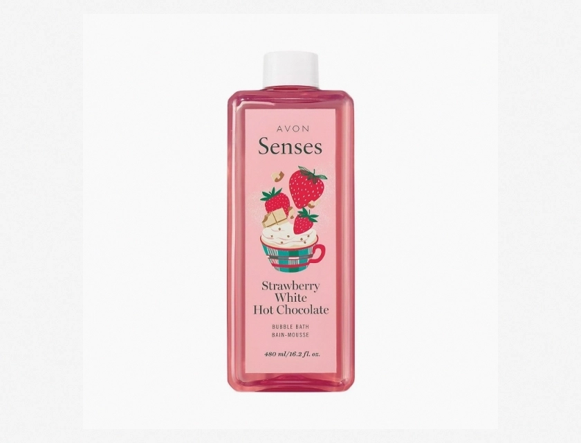 Avon Senses Bubble Bath Strawberry & White Chocolate 16.2 oz