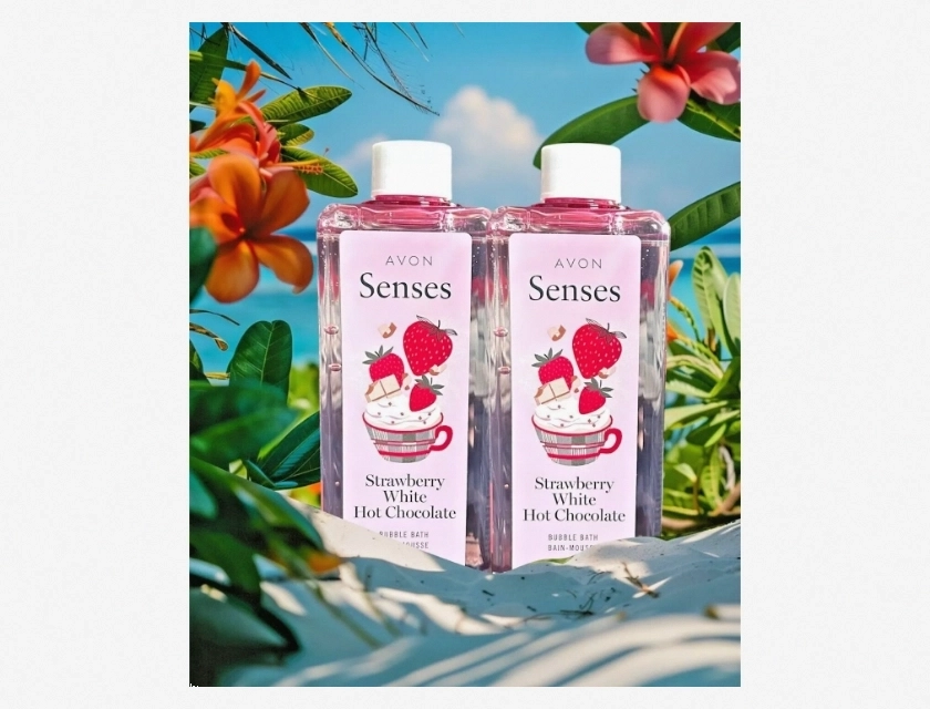 Avon Senses Strawberry White Chocolate Bubble Bath, 24 fl oz (2 Pack)