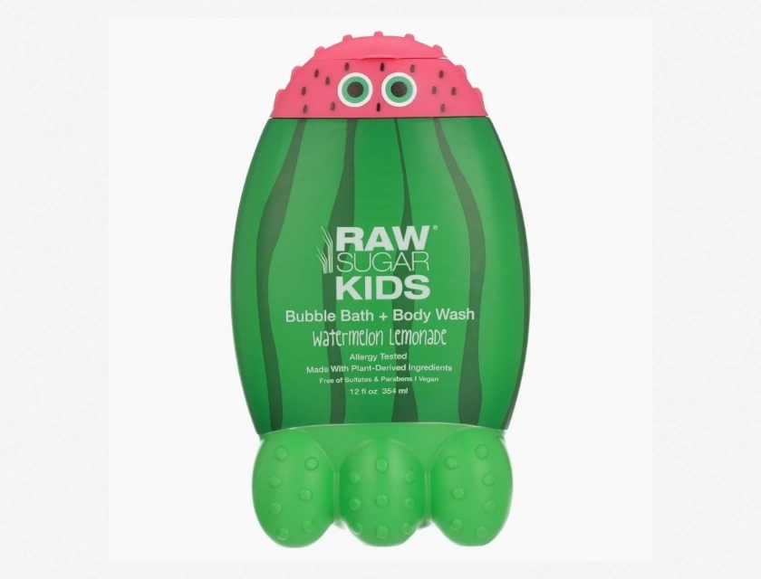 Raw Sugar Kids Watermelon Lemonade Bubble Bath, 12 oz – Gentle & Fun for Bath Time