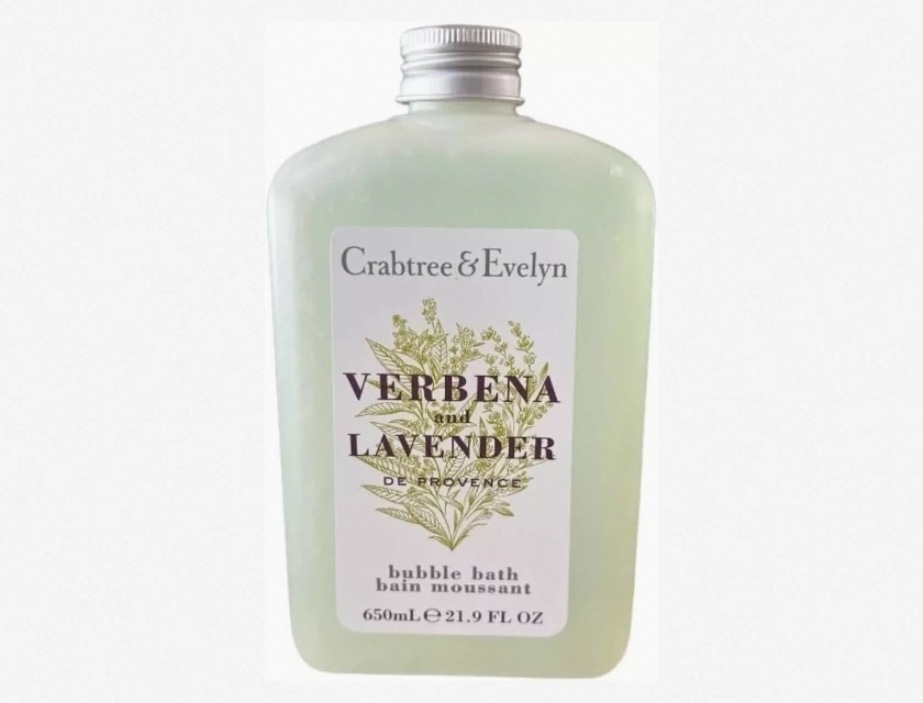 Crabtree & Evelyn Verbena and Lavender Bubble Bath, 21.9 fl oz – Relaxing Scent for a Luxurious Bath Experience