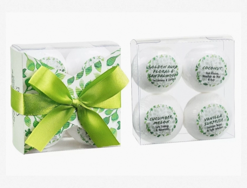 Tranquility Home Spa Gift Basket with Bath Bombs and Bath Fizzies – Holiday Stocking Stuffer