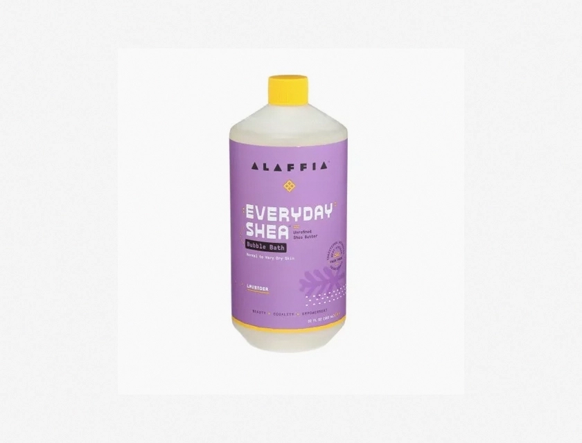 Alaffia Bubble Bath Lavender 32 oz – Natural Moisturizing Bubble Bath for Relaxing Bath Time, Gentle on Skin