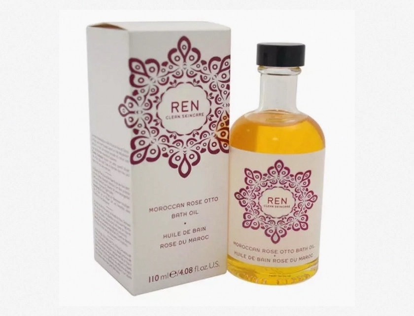 Ren Clean Skincare Moroccan Rose Otto Bath Oil, 110ml – Nourishing & Aromatherapeutic Bath Treatment